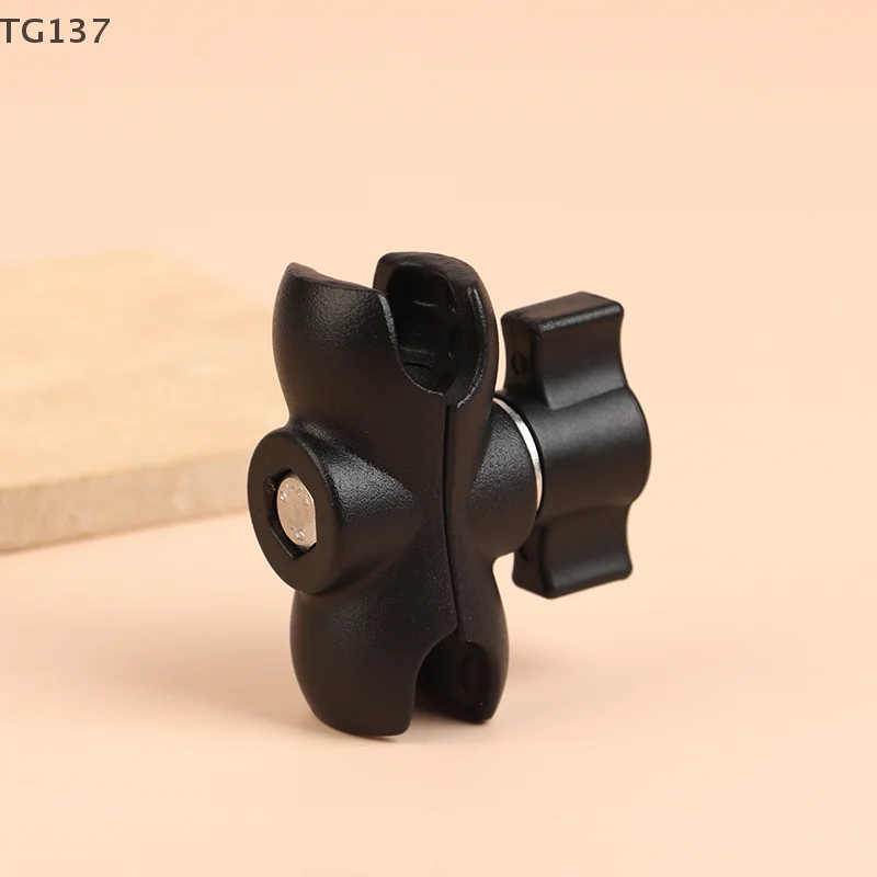 سبائك الألومنيوم الأسود مقبس مزدوج الذراع الكرة حامل الرأس جبل المشبك 5.5 سنتيمتر للدراجات النارية كاميرا تمديد الذراع #5