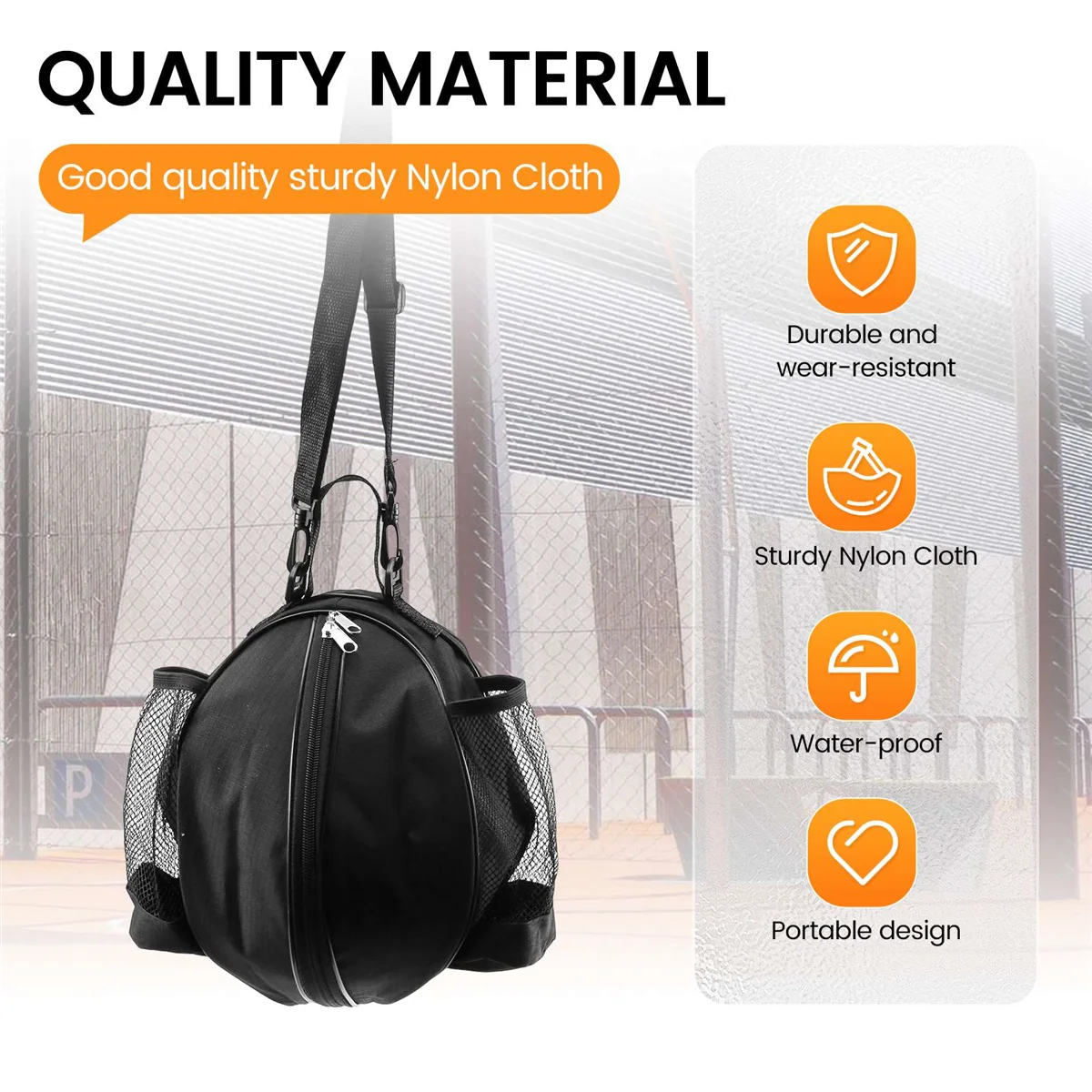 

HIWS Basketball Bag Soccer Ball Football Volleyball Softball Sports Ball Bag Shoulder Bags