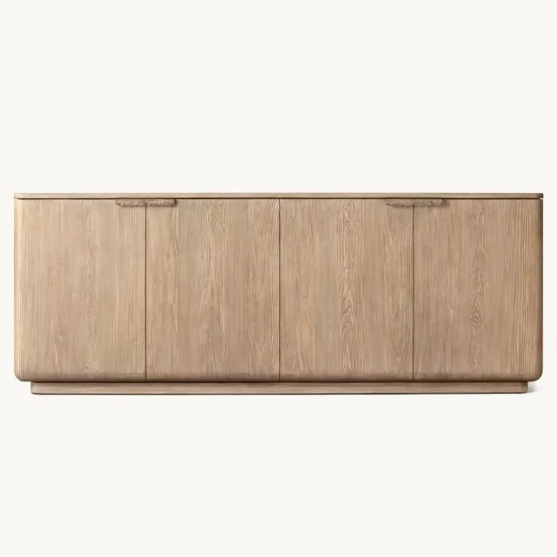 

Retro living room TV rack, solid wood dining room furniture sideboard, villa hotel export foreign trade