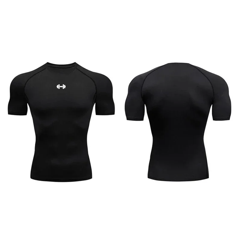 Mens Short Sleeve Athletic Compression Shirt Raglan Sleeve Quick Dry Moisture Wicking Gym Training Fitness Tee
