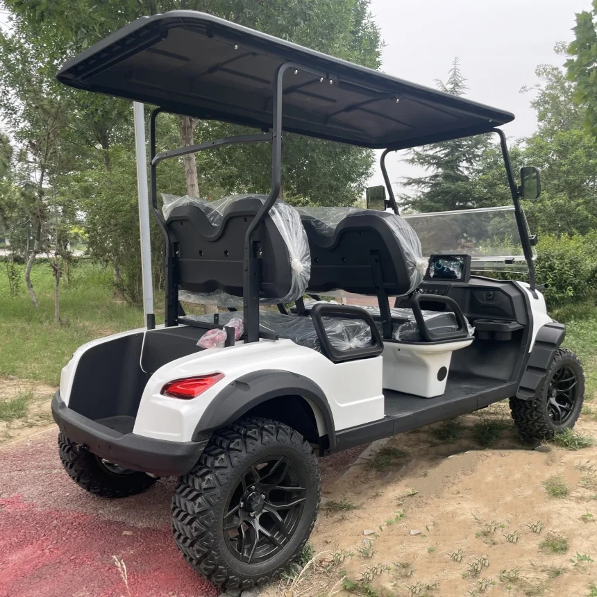 USA Brand Hot Sale Independent Front Suspension Bluetooth Speakers Electric Golf Cart Model E 6 Seat Scenic Sightseeing Car