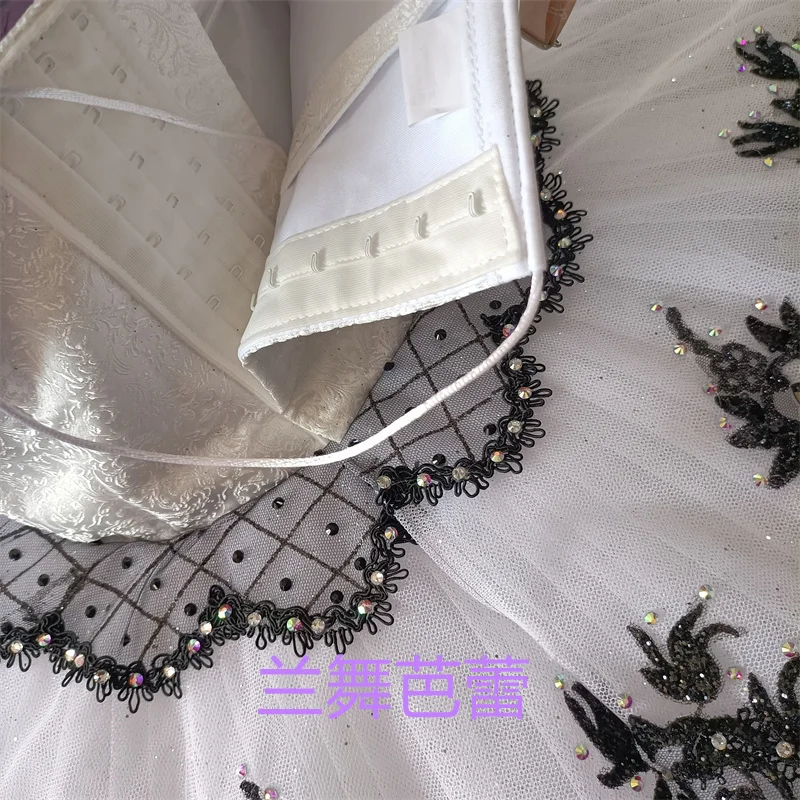 전문 사용자 정의 크기 12 레이어 어린이 소녀 여성 성인 경쟁 성능 착용 화이트 스완 레이크 발레 투투 의상