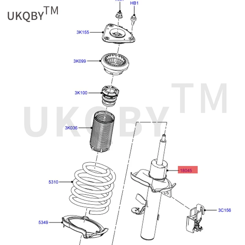 Applicable to F ox 12 front suspension rod swing arm fixing bracket L BV6118K001GBB