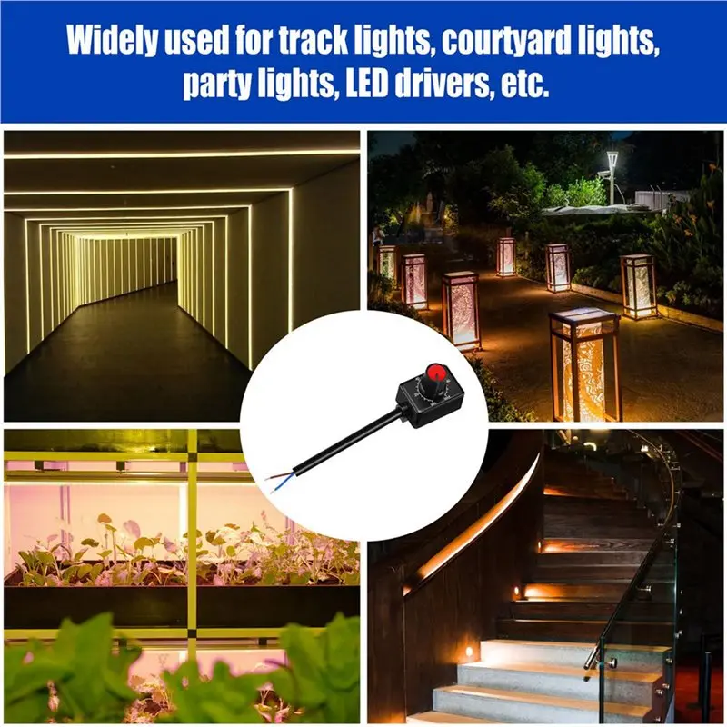 AA51 50PCS DC 0/1-10V Knob LED Dimmer,Low Voltage Passive Dimmer PWM Dimming For 0-10V Or 1-10V