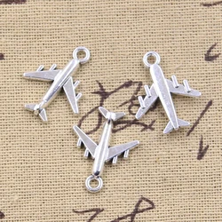 20pcs Charms Airplane Plane 21x17mm Antique Silver Color Pendants DIY Crafts Making Findings Handmade Tibetan Jewelry