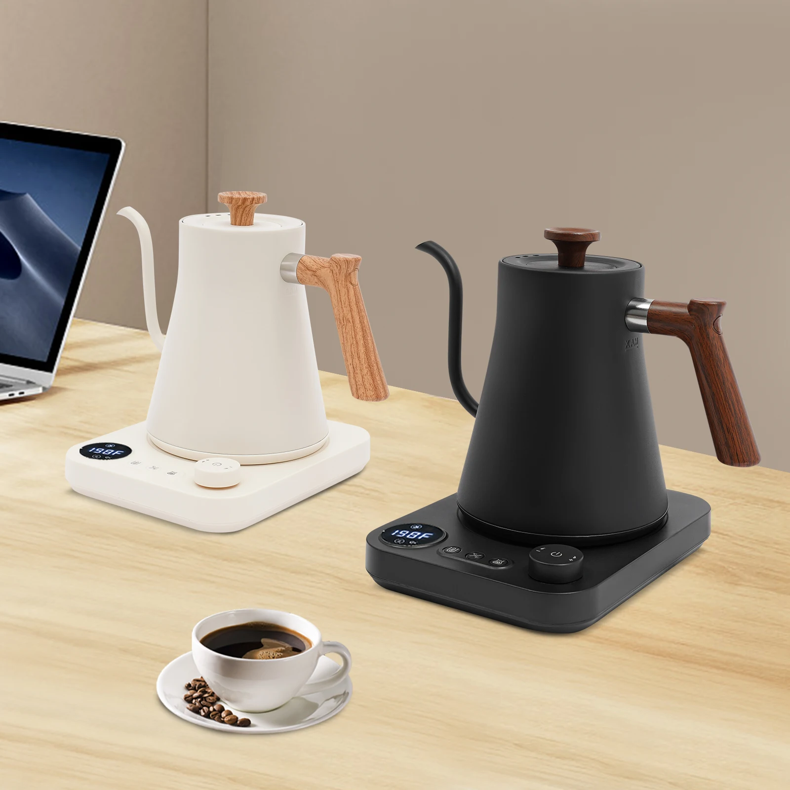 

1200W 0.9 L Electric Gooseneck Kettle 304 Stainless Steel Temperature Control 40-100°C Tea Kettle for Home And Office Use