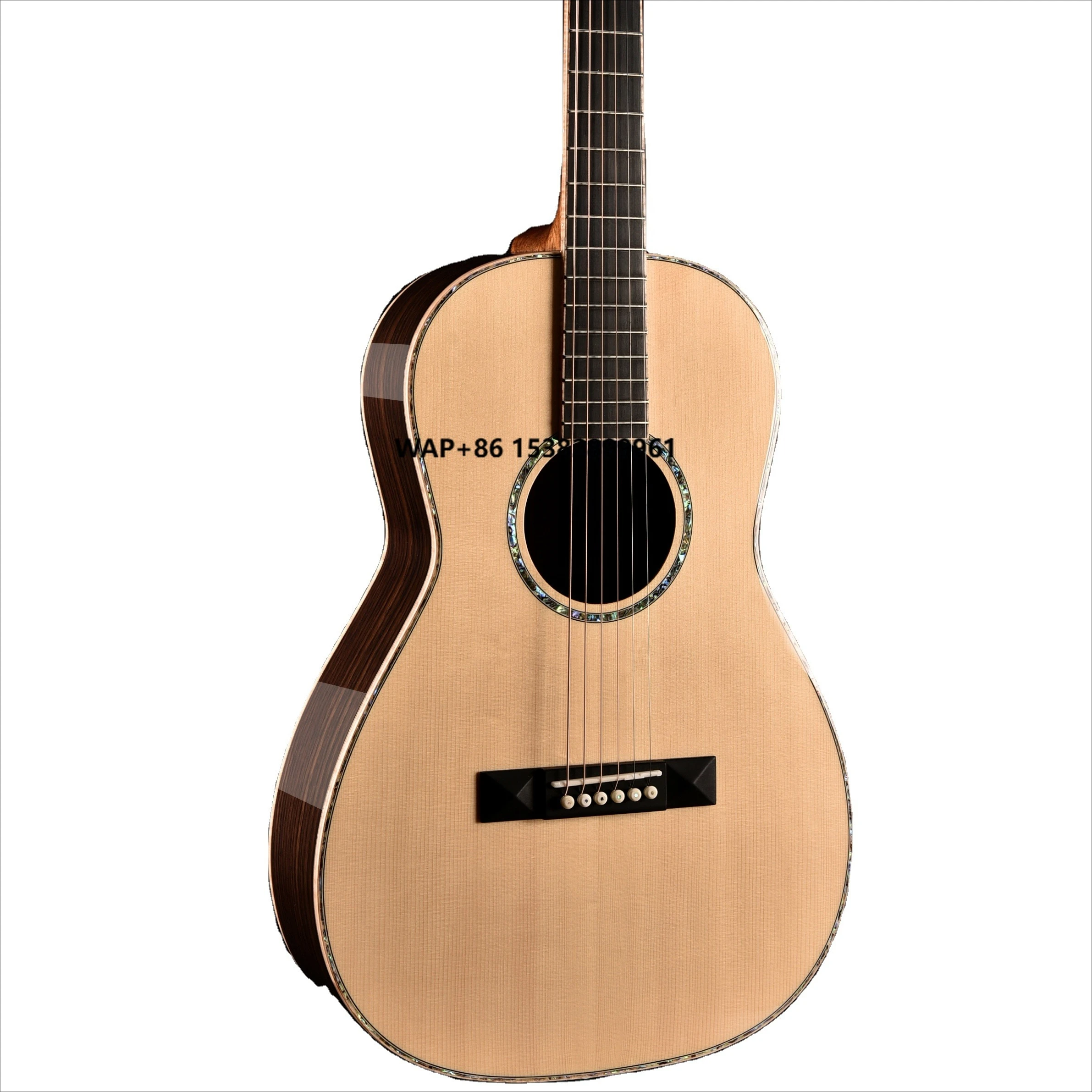 

HAN SR-10P All Solid Acoustic Parlor Guitar with Solid Sitka Spruce Top Solid Rosewood Back & Sides Mahogany Neck