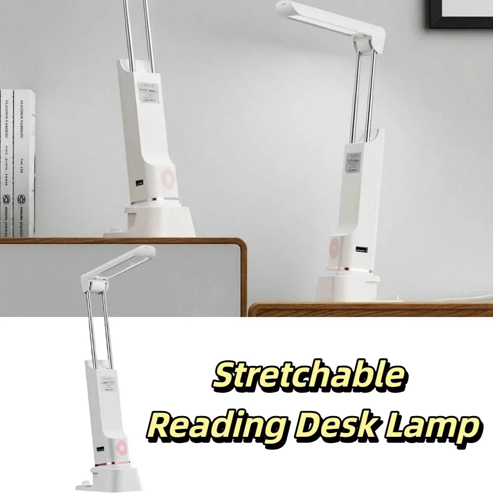 

Многофункциональная светодиодная настольная лампа 4-в-1 с сенсорным диммером, перезаряжаемая, складная, с защитой для глаз, выдвижная лампа для чтения
