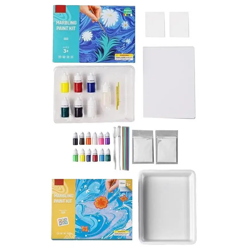 Marbling Painting Water Color Paint Set Marble Painting Kit Creative Presents Ideas Arts And Crafts For Girls Boys Tween Ages 6