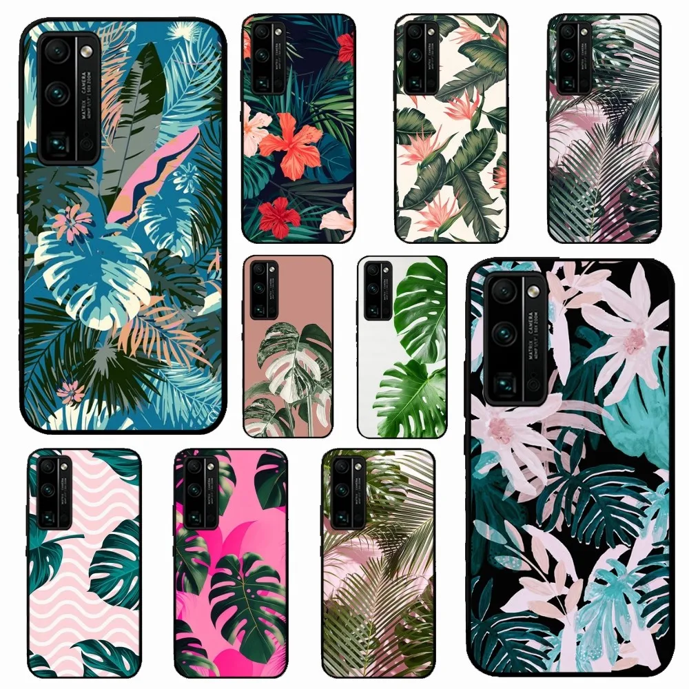 Monstera Green Leaves Phone Case For Huawei Honor 10 lite 9 20 7A 9X 30 50 60 70 pro plus Soft Silicone Cover