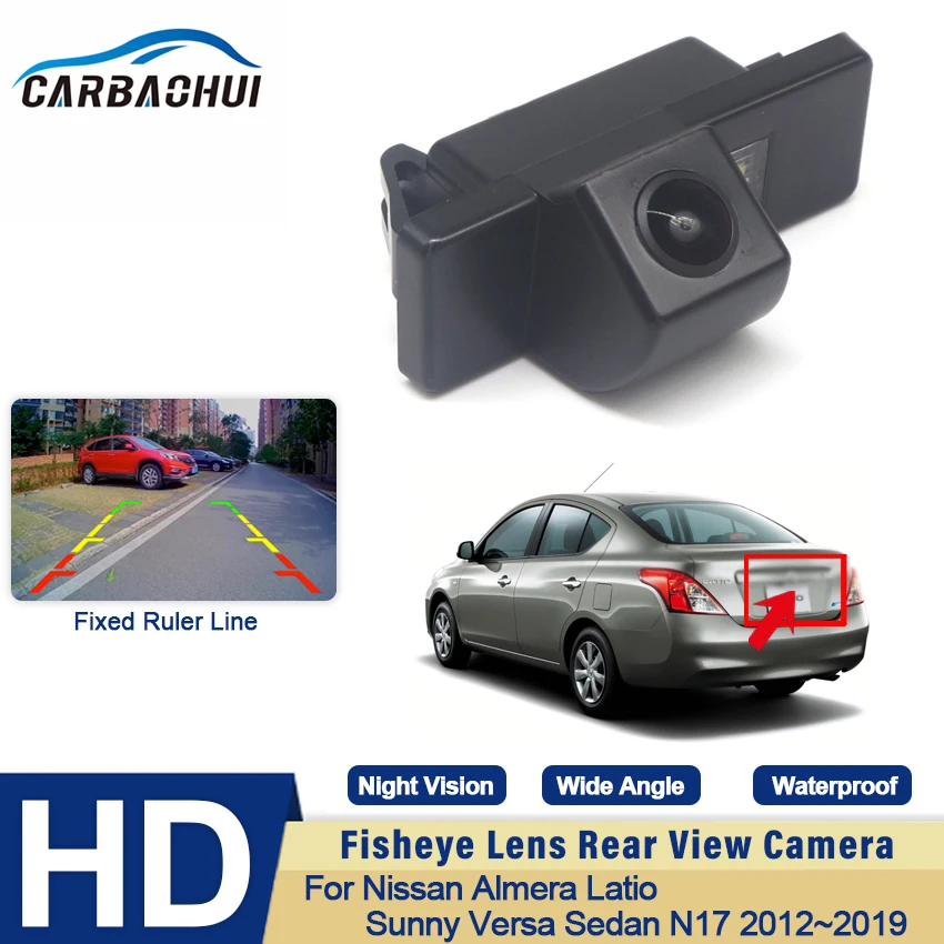 

CCD HD Fisheye Rear View Camera For Nissan Almera Latio Sunny Versa Sedan N17 2012~2019 Car Backup Reverse Parking Monitor