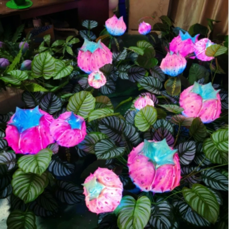 

Primeval forest avatar cannibal flower modeling luminous resin fiberglass landscape sculpture lamp