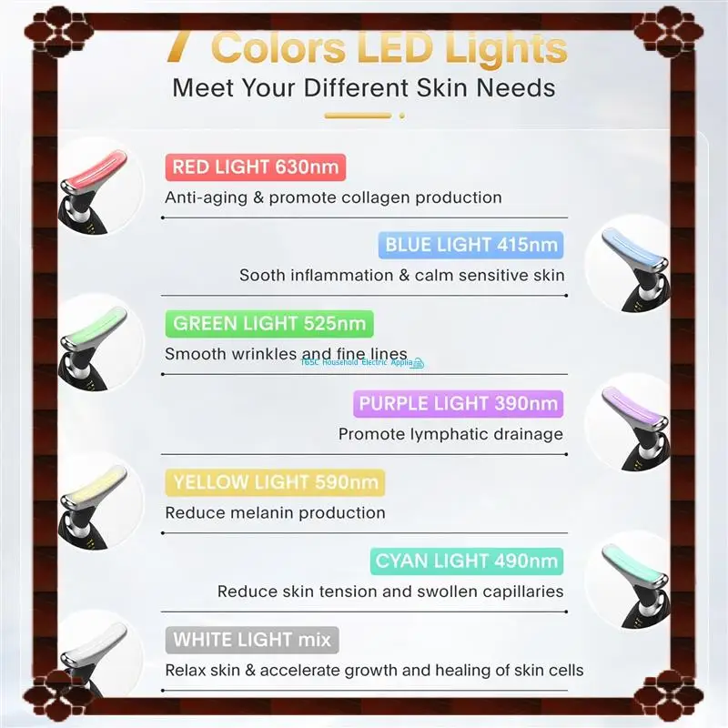 7-In-1 المضادة للتجاعيد مدلك الوجه جهاز نحت الوجه الوجه الرقبة العين أداة العناية بالبشرة جهاز للنساء والرجال دائم