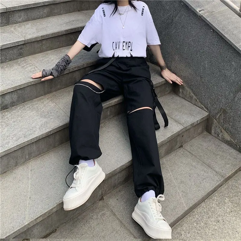 

Women Cargo Pants Summer Casual Pants Fashion Trend High Waisted Straight Leg Pants Spicy Girl Personality Trousers Street Wear