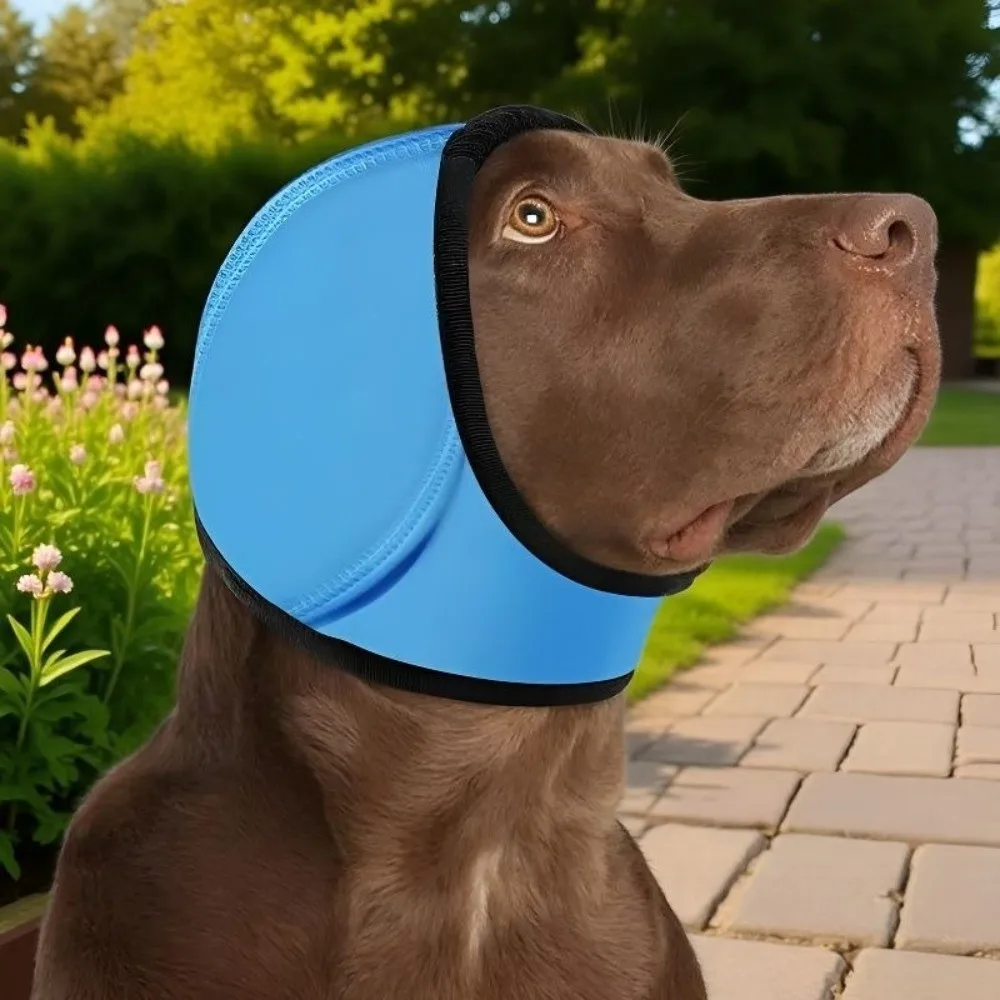 Noise Reduction Dog Ear Covers Anti-Noise Waterproof Dog Calming Earmuff Shock Proof Soft Warm Pet Ear Muffs Rainy Day view 4