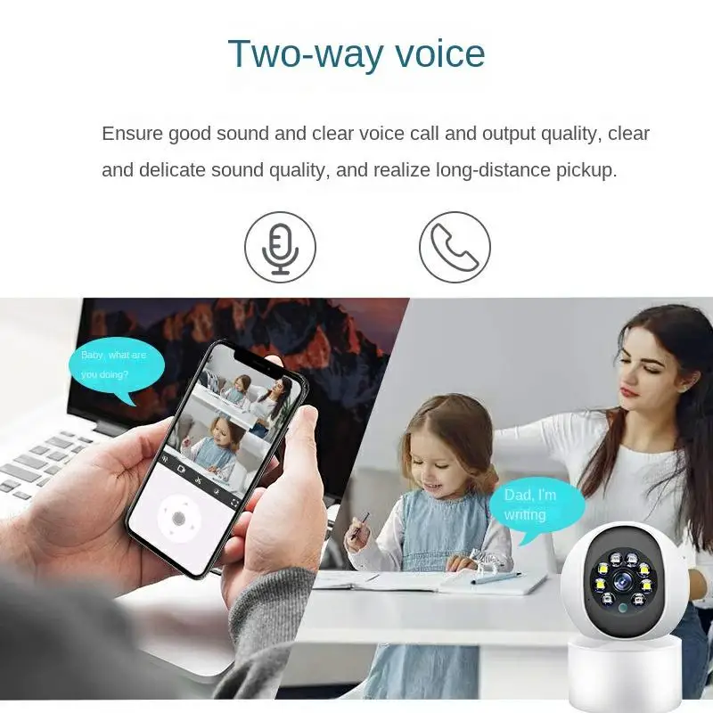 Home 5G Security Protection Wireless WiFi Camera, Mobile Remote Monitor,Indoor 360Degree High-Definition VoiceIntercom