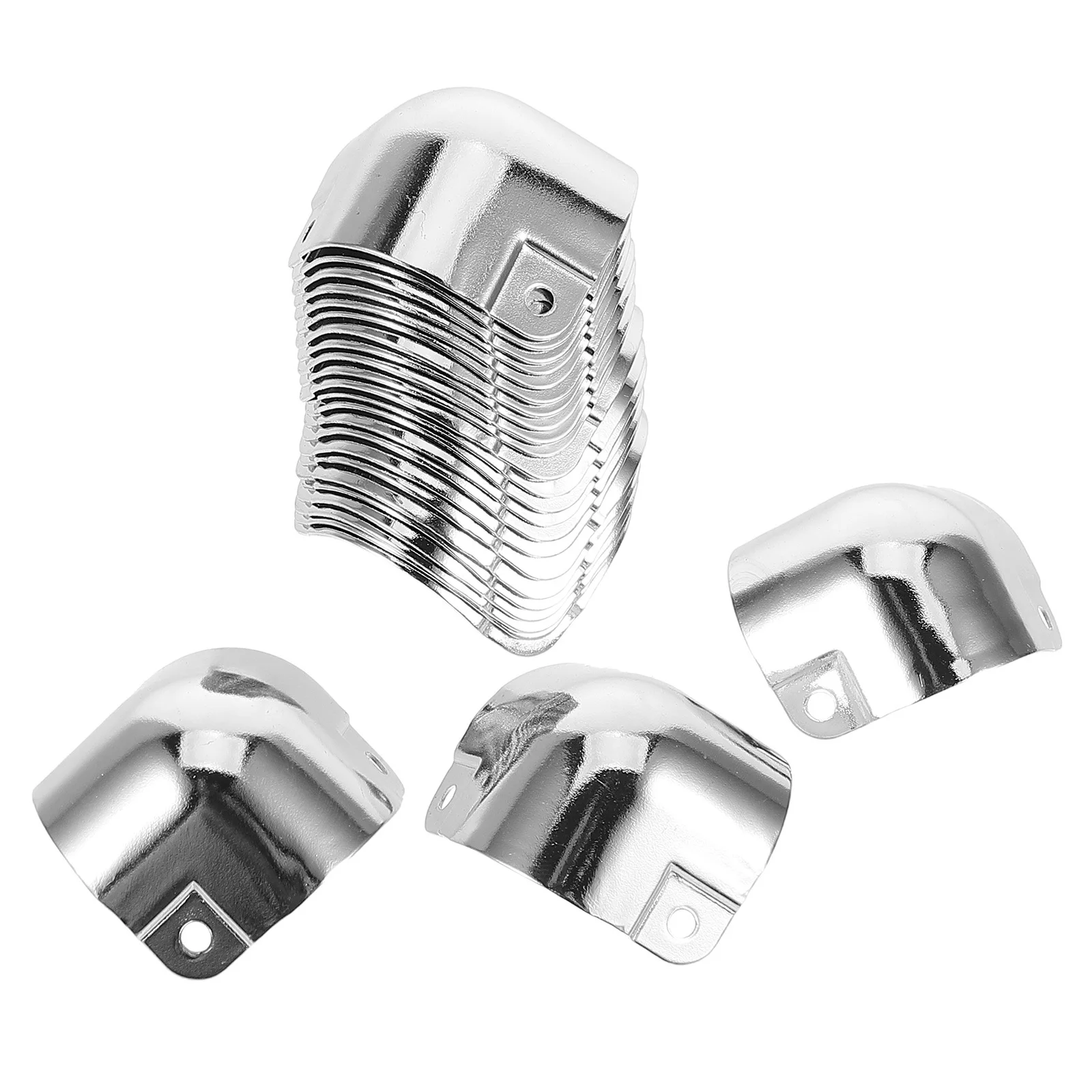 20pcs Aluminum Alloy Corner Guards For Toolboxes Cases Heavy Duty Box Edge Protectors Hardware Corner Brackets