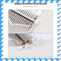 ONGE Reindeer Kalimba Thumb Piano 17 Keys Acrylic Kalimba Clear Transparent Finger Piano Musical Instruments