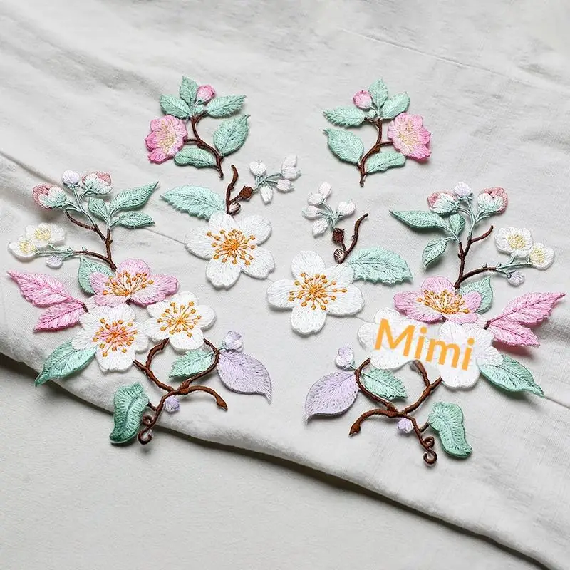 Eleganter Blumen-Stickerei-Aufnäher, 1 Stück, zum Aufbügeln oder Annähen, für Kleidung, Taschen, kreative Dekoration – Detail 12