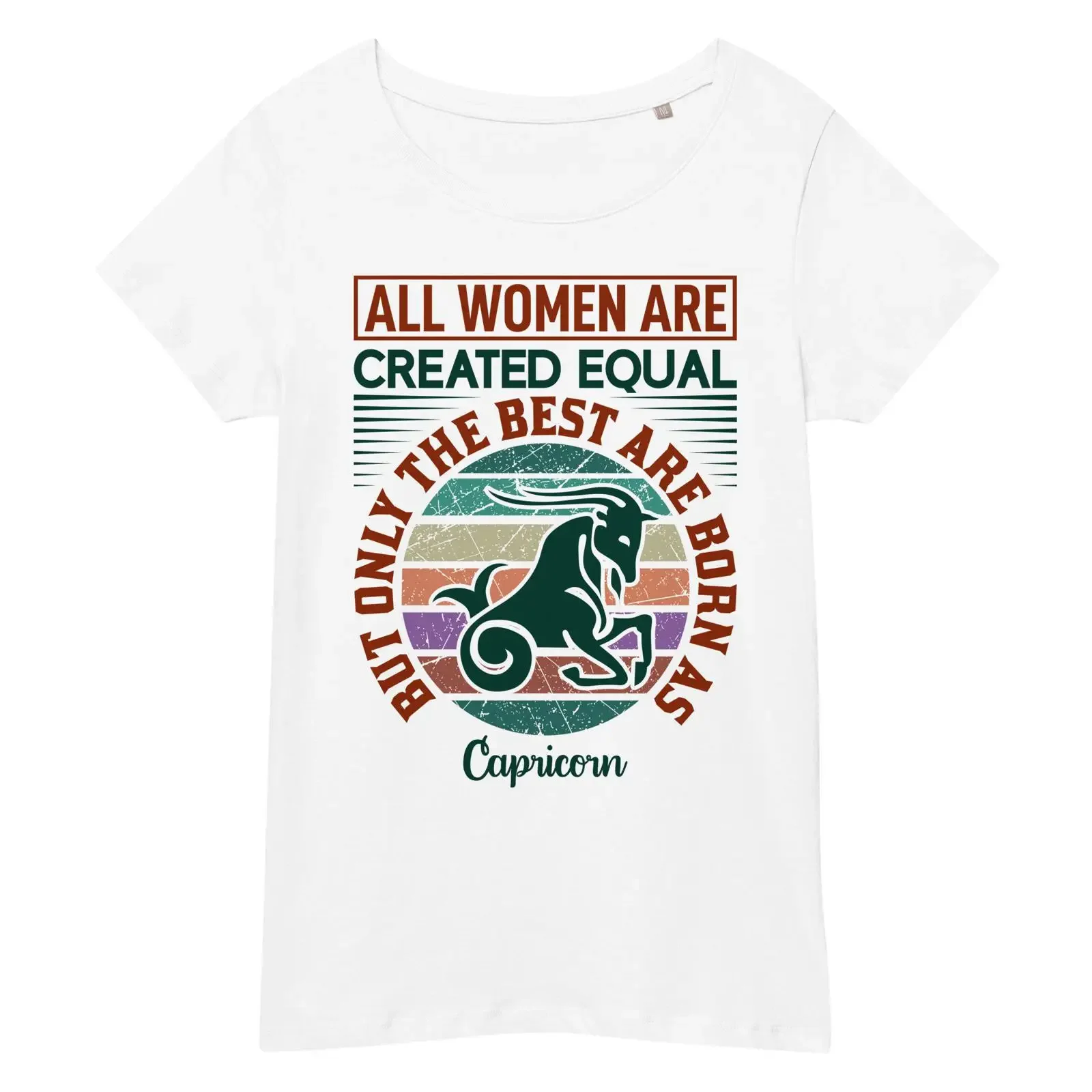 Capricorn T Shirt Zodiac Sign s Astrology Ladies vintage Washed Breathable fashion Unisex graphic Versatile designer clothes