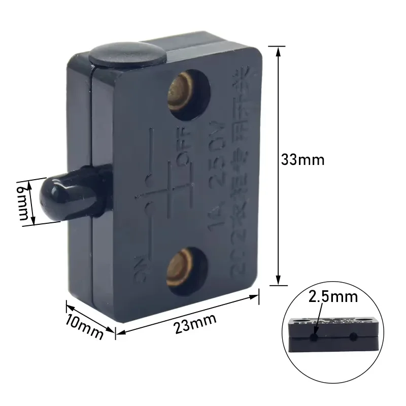 HX202 Control 1A 250V Closet Light Door Switch Normally Closed For Wine Cabinet Wardrobe Auto Reset