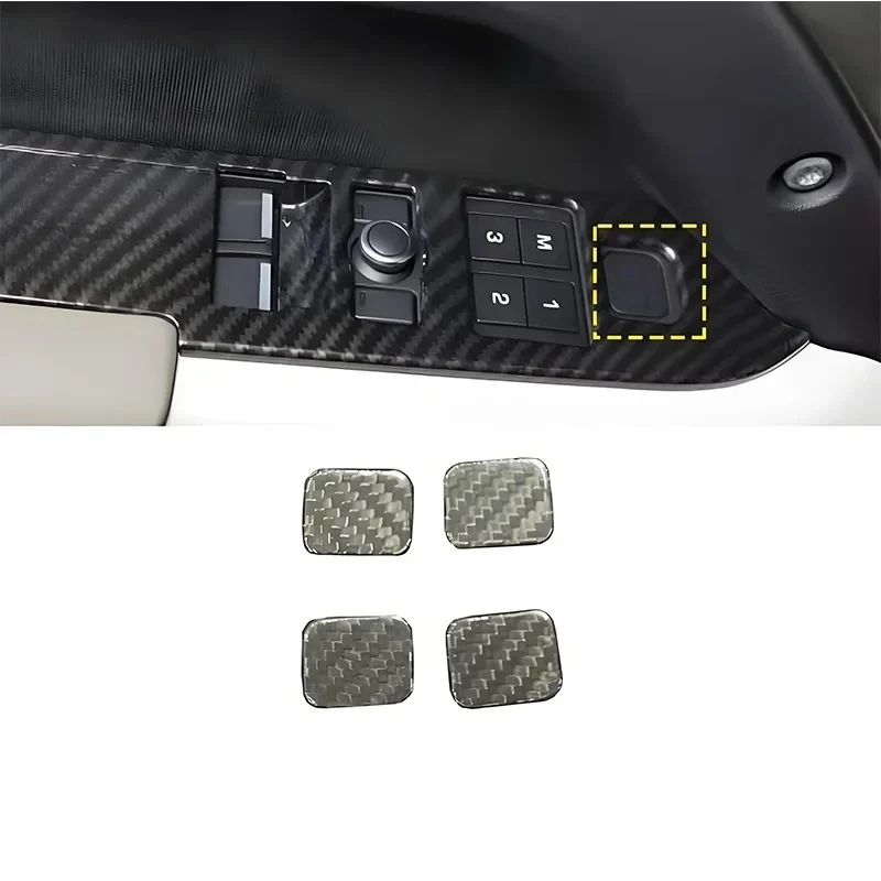 

For Land Rover Defender 110 Real Dry Carbon Fiber 2023-2025 Glass lift groove piece Cover Interior modification Accessories