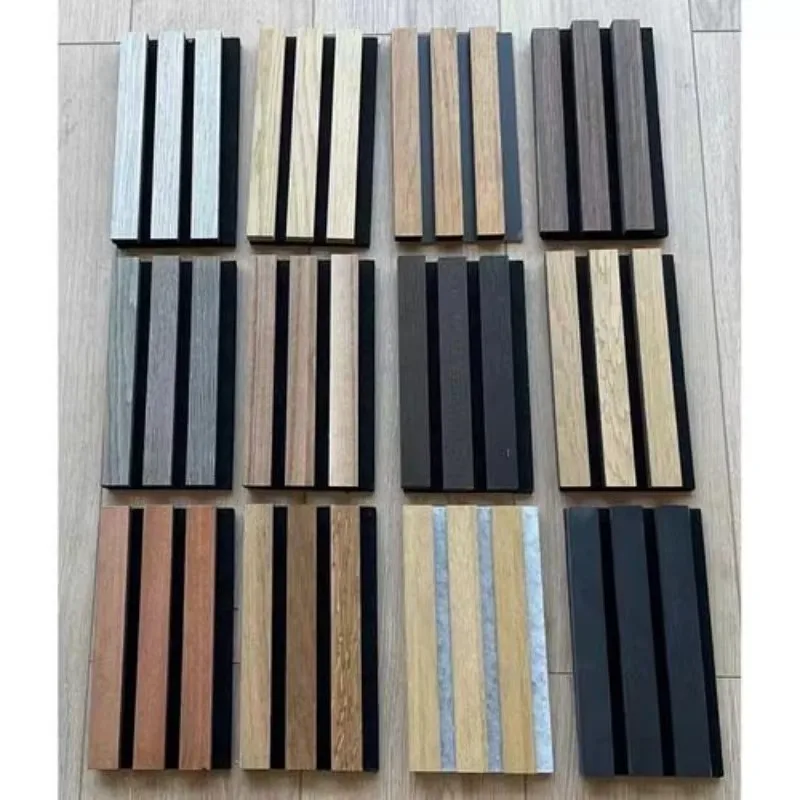 Sample Support Sound Absorbing Wood Slat Panels Acoustic Wall Ceiling Panel Home Office Interior Soundproof Decorative Panel