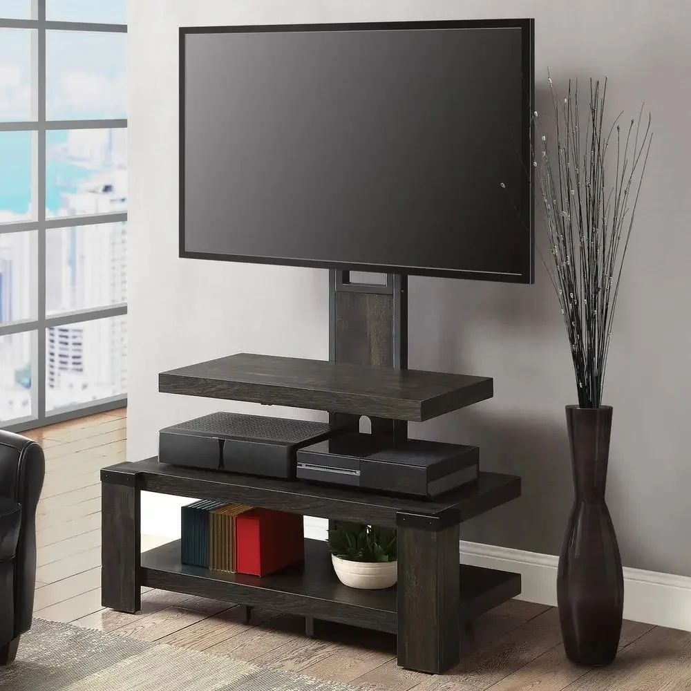 3-Shelf TV Stand with Floater Mount TVs up to 55