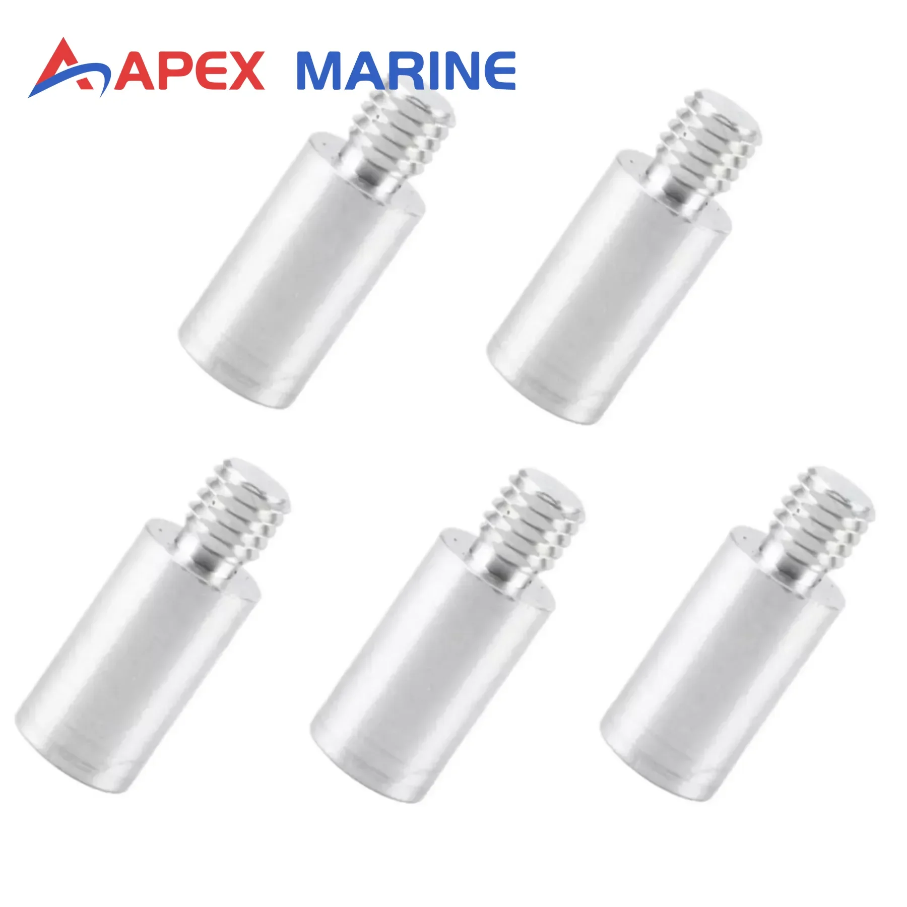 

5 Pcs Boat Anodes Zinc Pencil Rod for Volvo Penta Marine Engine 3838499 800476 804107 838929 858501 18-6001