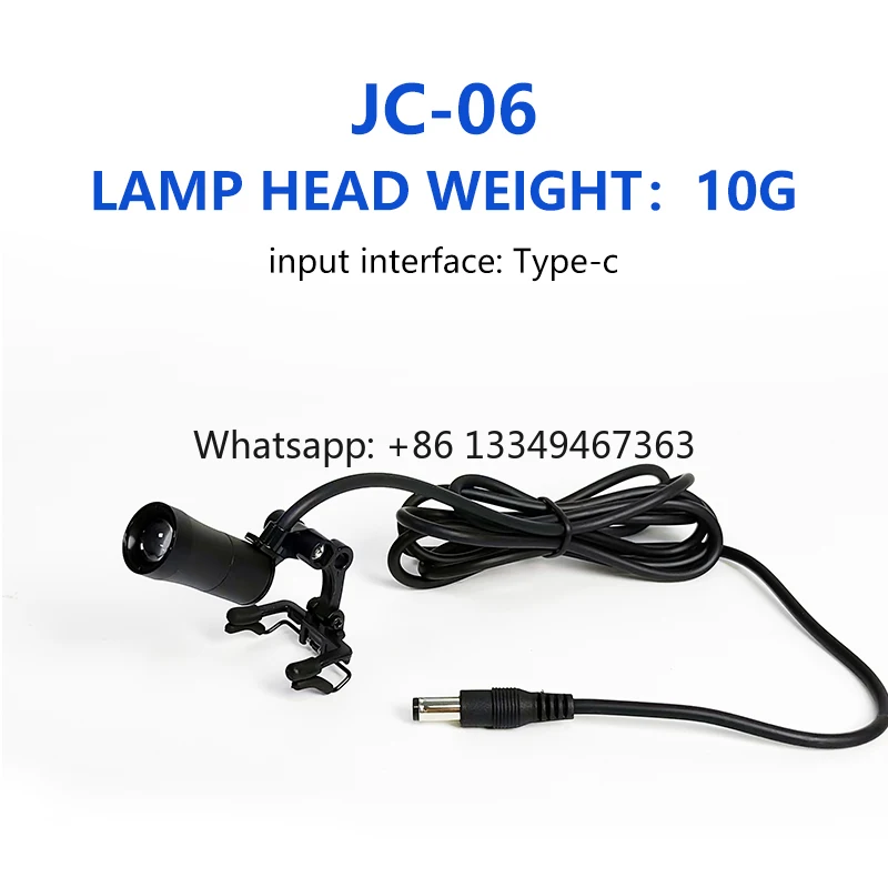 Fabricante de lupa LED de 3W, Lupas quirúrgicas médicas, luz frontal recargable con batería para binoculares de dentista, lupa