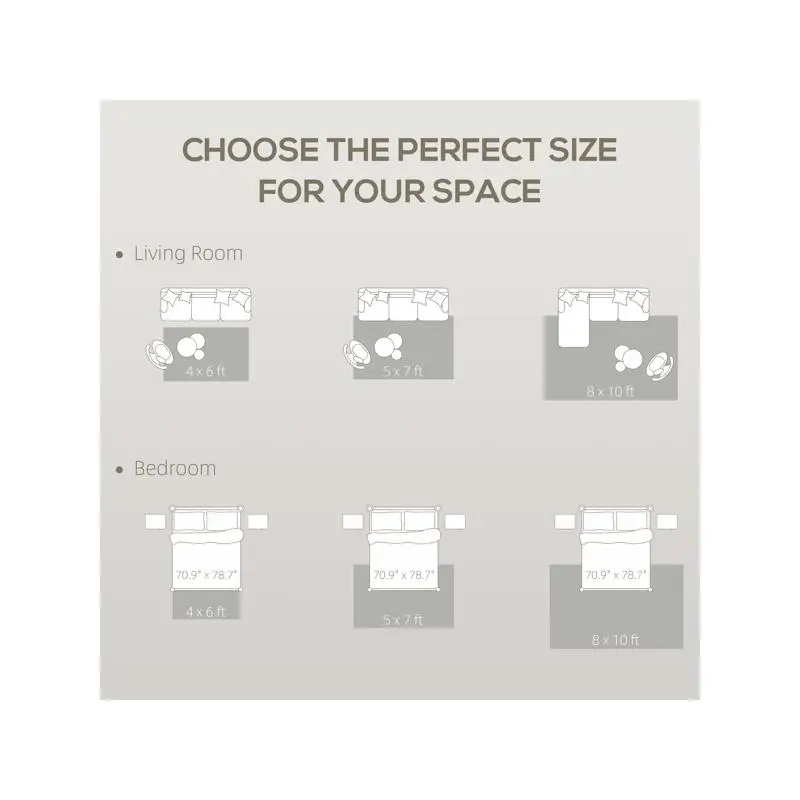 Comodo tappeto multicolore per soggiorno, camera da letto, ufficio - Design morbido e resistente