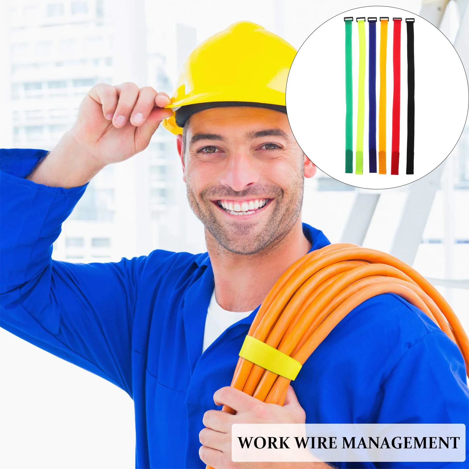 

12Pcs Ties Heavy Duty Hook and Loop Straps for Bike Wheel Stabilizer Cable Securing Outdoor Storage Organization