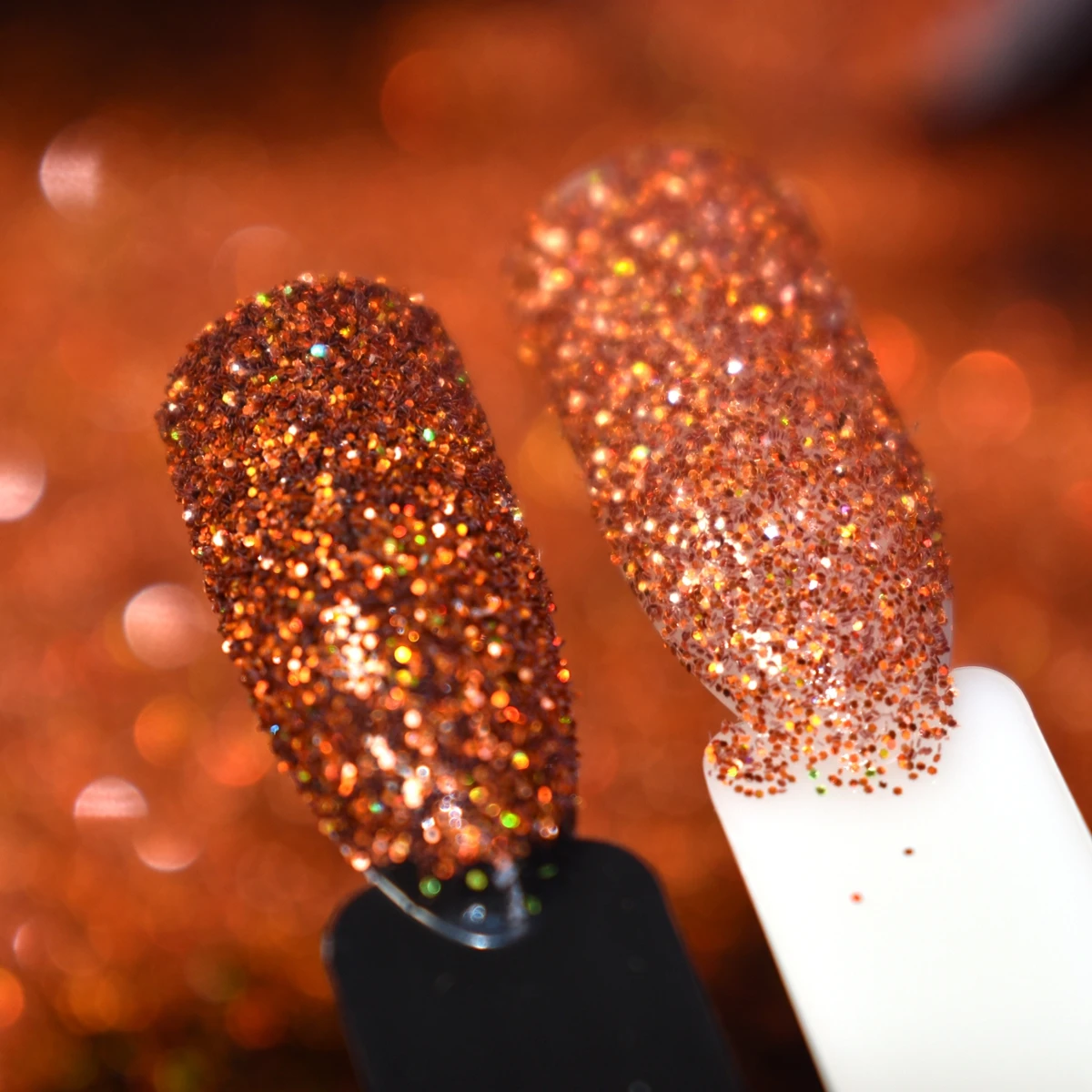 DIY Gel Polish Grote Nail Art Glitter Holo Rainbow Diep Oranje Acryl Nagels Glitter Poeder in Doorzichtige Pot 5.5g/fles