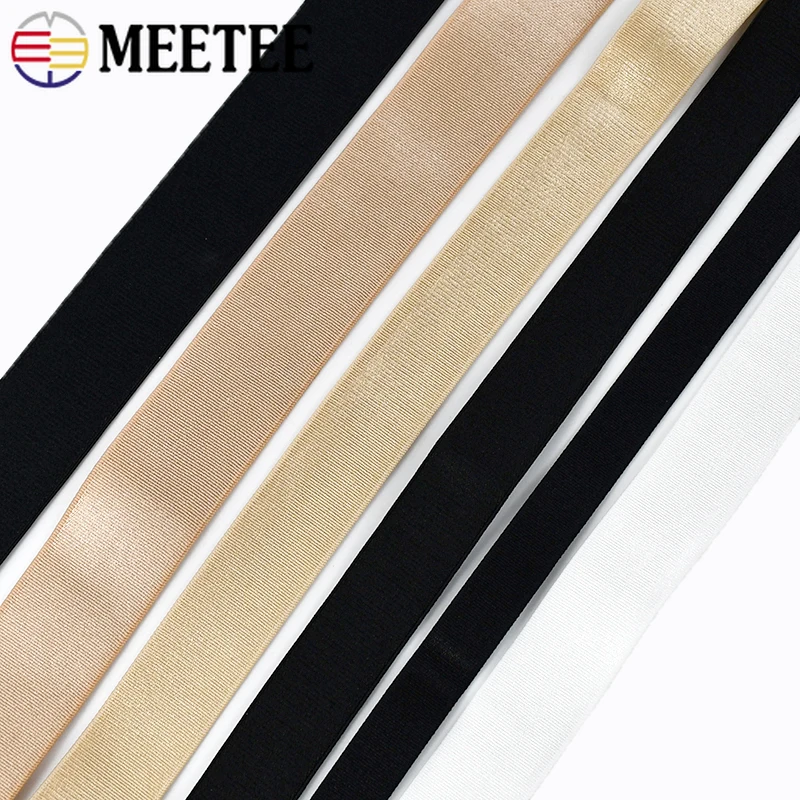 

5-20Meters Meetee 10/12/15/18/20mm Elastic Band Women Bra Underwear Shoulder Strap Hair Band Rubber Bands DIY Sewing Accessories