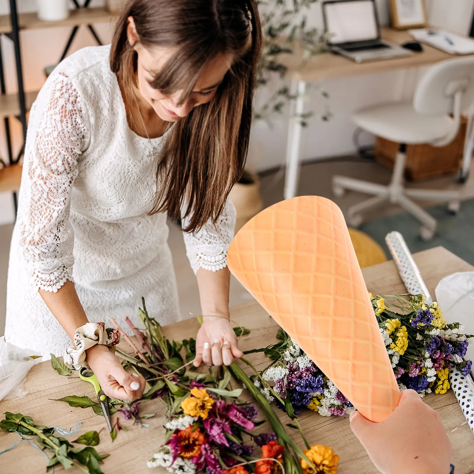 10 Stück Dekorative Eiswaffel- – Bouquet Holder Foam Bewertung und Preis