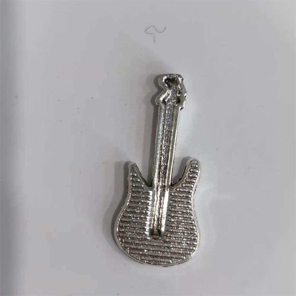 Personality Silver Electric Guitar DIY Metal Badge For Zippo Kerosene  Grind Wheel Lighter Handmade Decor Accessory Man Gift