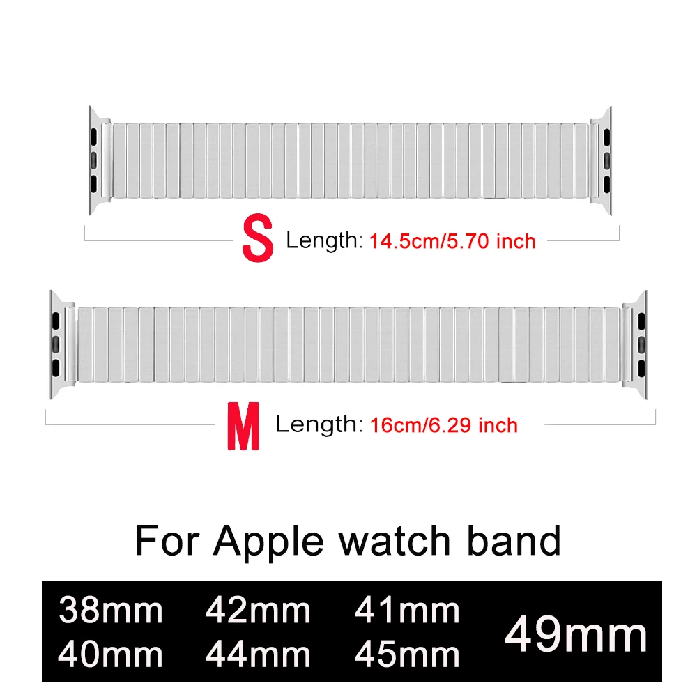 Stretchable Stainless Bands Compatible with for Apple Watch 8 strap 49mm 41mm 45mm 42mm 38mm 40mm 44mm For iWatch Series