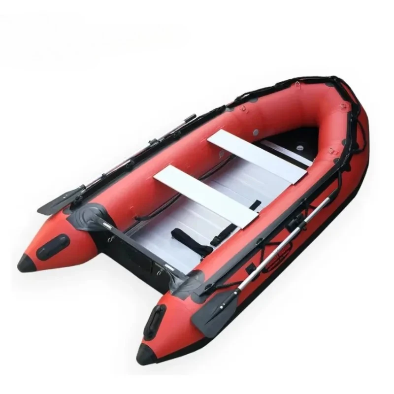 

10.5 Feet Heavy Aluminum Hull Raft Boat PVC Inflatable Yacht Boat for Fishing
