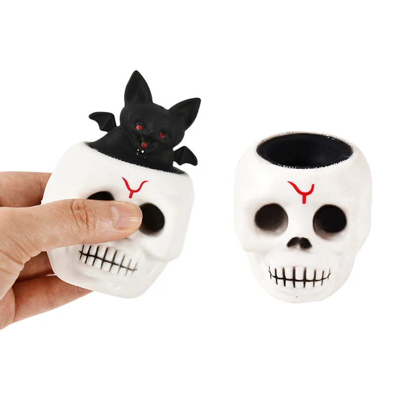 3/1Pcs Halloween Kürbis Geist Squeeze Prise Spielzeug Kinder Gefälligkeiten Halloween Party Liefert Stress Relief Zappeln Spielzeug Geburtstag