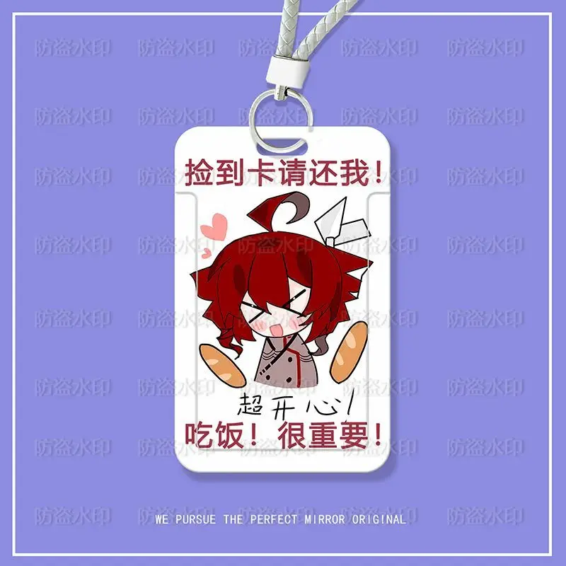 Anime Kasane Teto Student Id Card Bus Subway Ferrule Protective Case Meal Card Holder Venue Mall Pendant Birthday Present