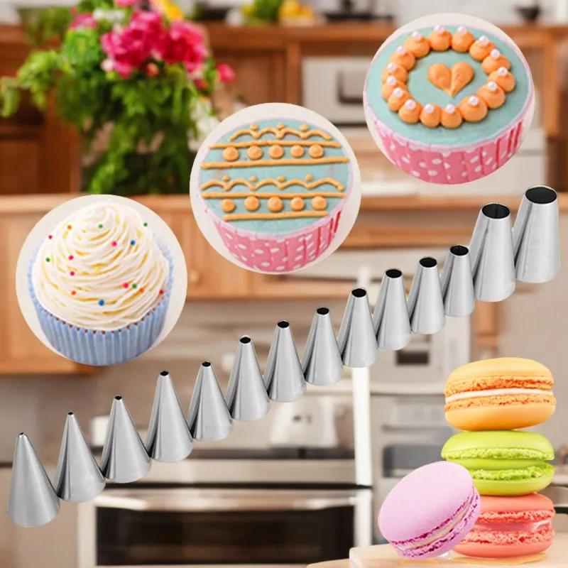 Elegant Stainless Steel Cake Decorating Tools - Exquisite Set for Perfect Icing and Piping - Premium Confectionery Cream Pastry 