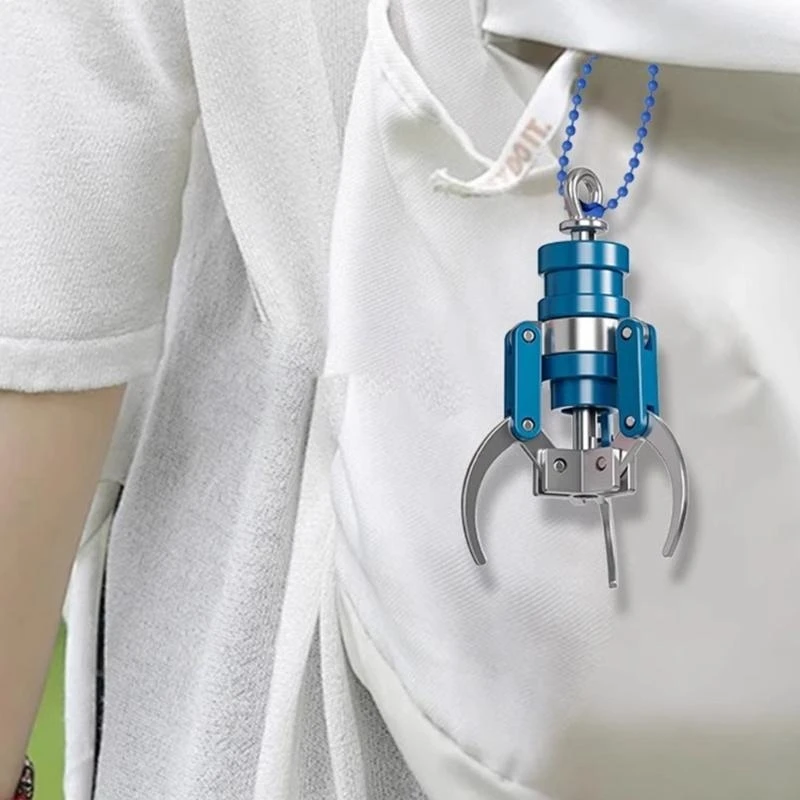 

31BC ABS Press Strong Claw Doll Machine Grab-clip Keychain Secure Grip Design Simulated Mini Toy Accessory For Key Backpacks