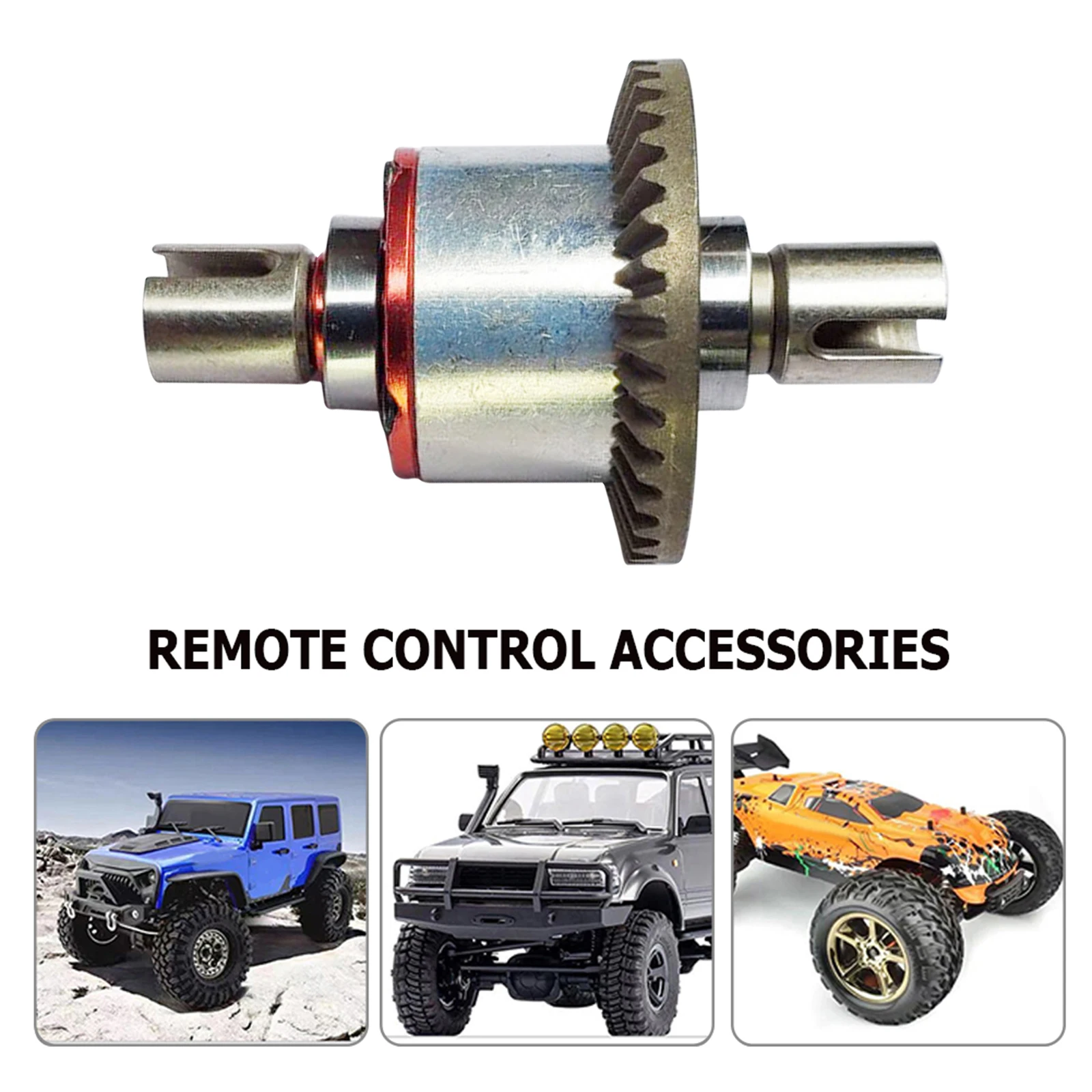 Metall-Mitteldifferential, Ersatz für RC-Car-Mitteldifferential, RC-Car-Mitteldifferentialgetriebe für WLtoys 144001, 144002, 144010