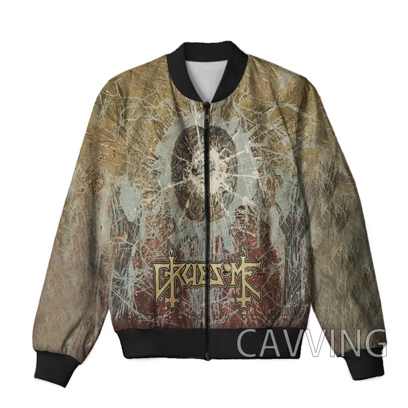 Cavving 3d impresso rocha horrível zíper bombardeiro jaquetas casaco masculino zip up jaquetas para mulher/homem