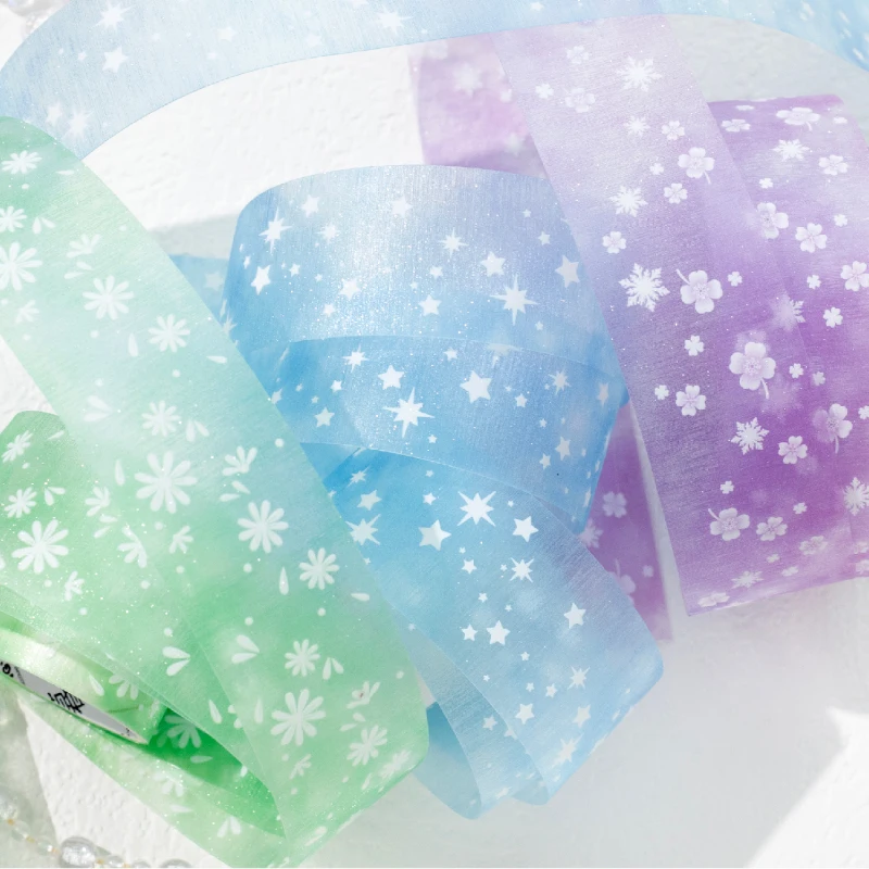 30 มม.* 2 M/ม้วน Kawaii ครีม Cloud Series ประกายทรายสติกเกอร์ DIY ไดอารี่ Handmade Scrapbooking วัสดุกาวเทป