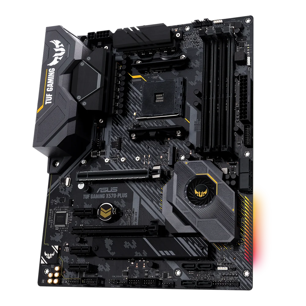 Fotografia 4: Placa-Mãe ASUS TUF GAMING X570-PLUS AM4 DDR4 X570 ATX para Processadores Ryzen 3000-5000 CPU PCIe 4.0 M.2 Testada