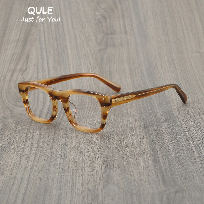 

Vintage Acetate Women Glasses Frames Fashion Square Retro Myopia Reading Progressive Prescription Optical Handmade Chic Eyewear