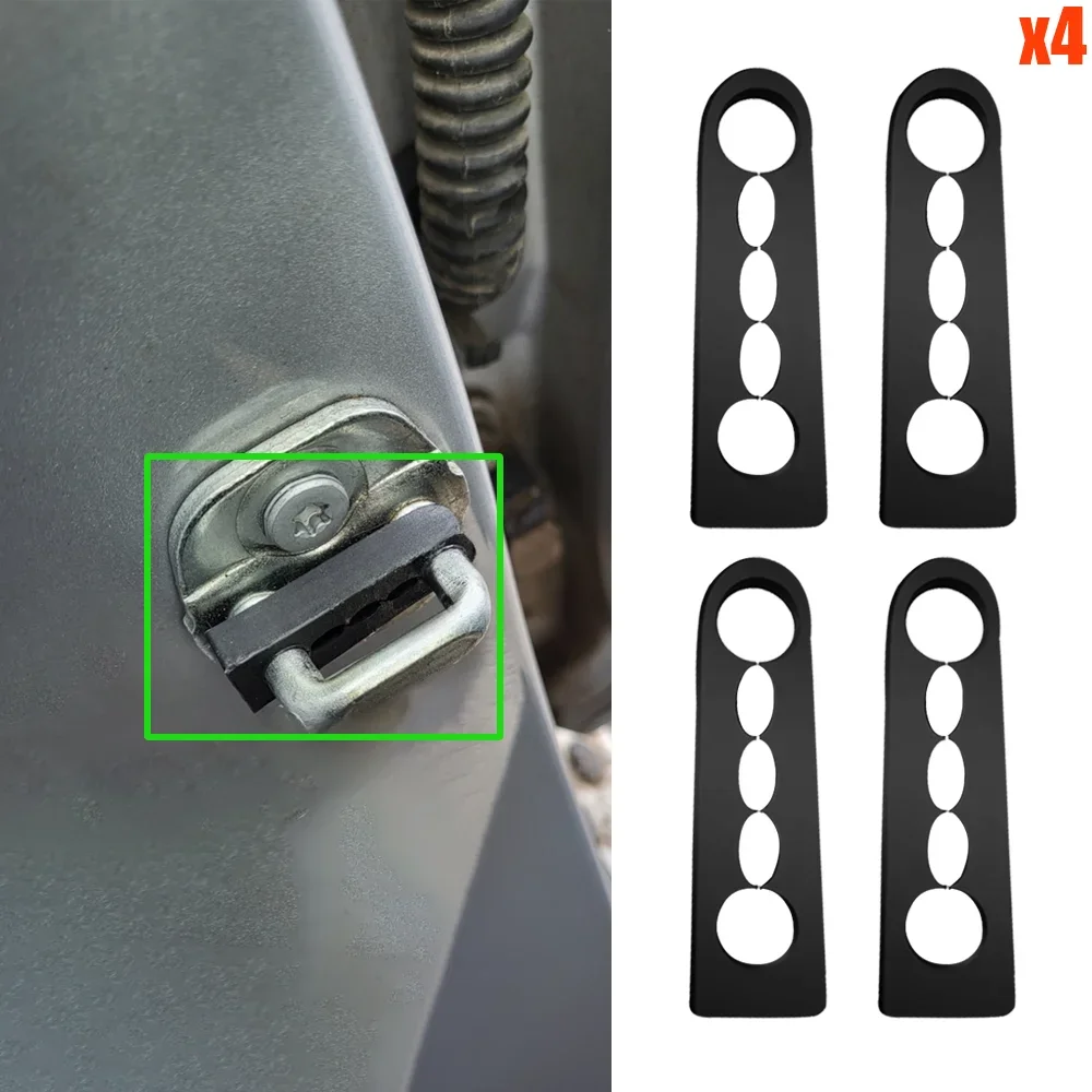 4 Uds amortiguador de cerradura de puerta sello amortiguador amortiguador nuevo negro para Nissan Qashqai Pulsar Patrol Cefiro Datsun Maxima Nv200