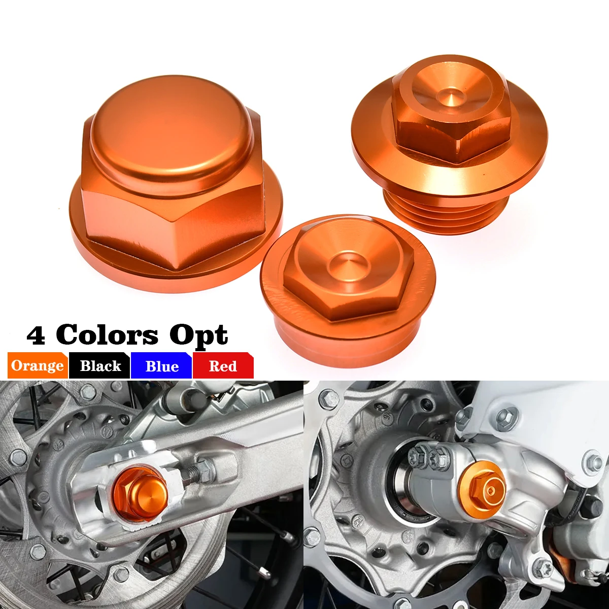 CNC Front Wheel Lock Nut Bolt Rear Chain Adjuster Axle Block Wheel Axle Nut Cocer For KTM SX SXF XC XCF EXC EXCF XCW SMR 85-530