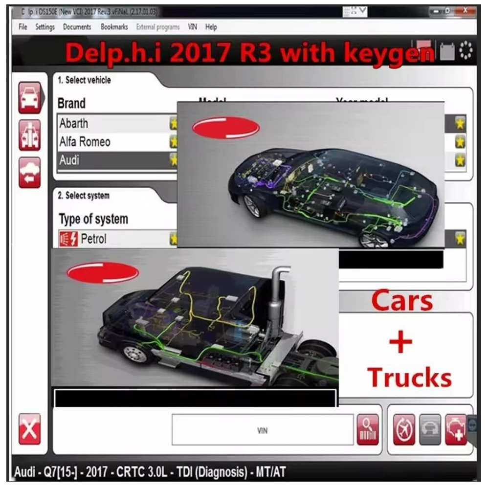

Autocoms Delphis 2017 R3 with Keygen Automotive repair software Truck diagnostic tool software OBD2 bluetooth clear fault code